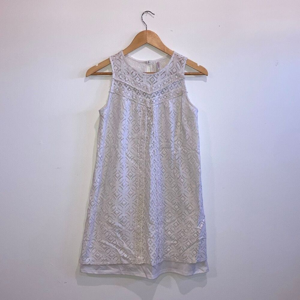 Lace Sleeveless Boho Mini Dress size Medium